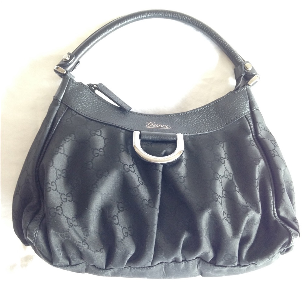 Gucci monogram nylon hobo